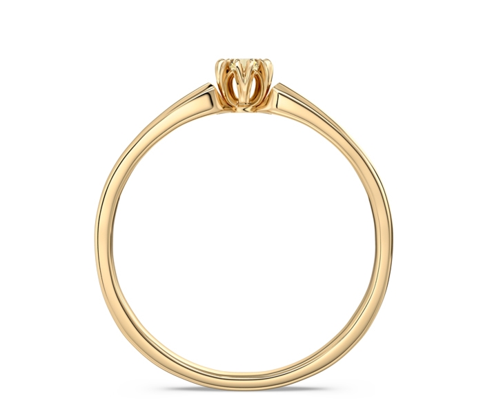 Pierścionek zaręczynowy z żółtego złota z cytrynem BP-2110Z