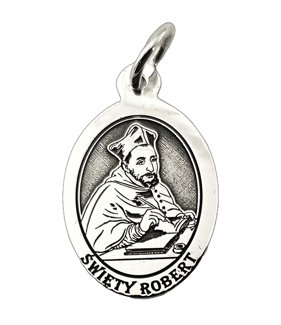 Medalik srebrny z wizerunkiem w. Roberta