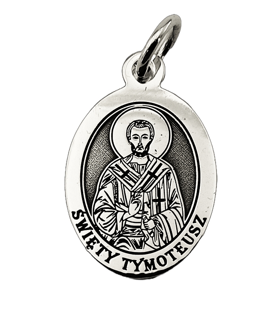 Medalik srebrny z wizerunkiem w. Tymoteusza