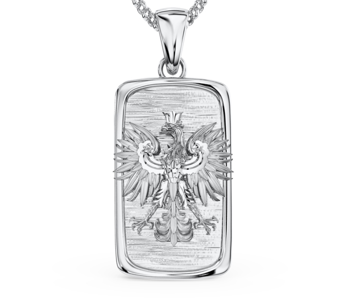 Wisiorek z białego złota z orłem BPW-25B