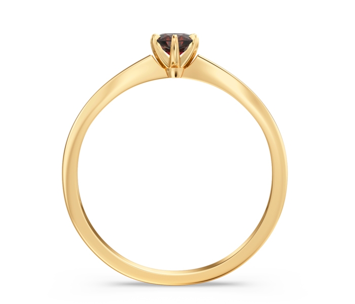 Pierścionek zaręczynowy z żółtego złota z granatem CP-2420Z