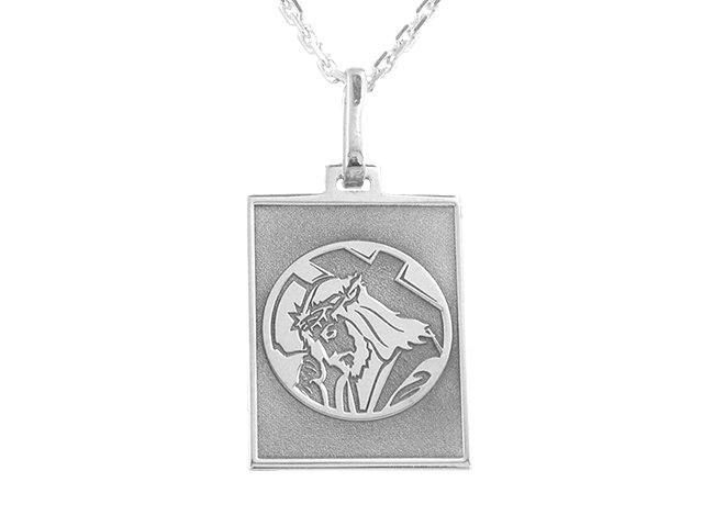 Image of Medalik srebrny z wizerunkiem Chrystusa MED-6-2D