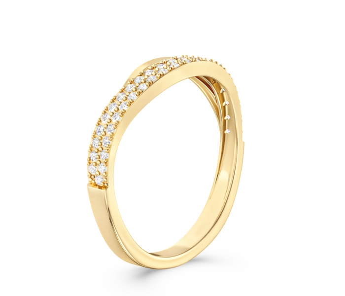 Pierścionek z żółtego złota z brylantami CP-27Z