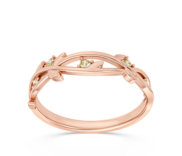 Pierścionek z różowego złota z cytrynami CP-61P