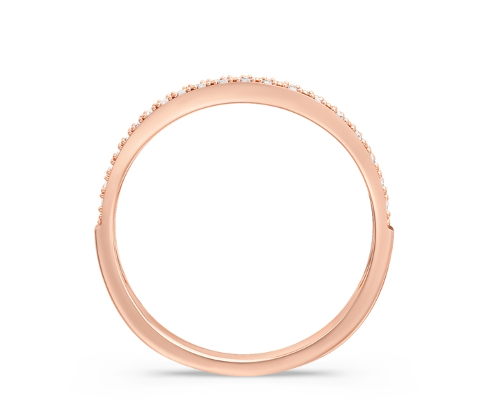 Pierścionek z różowego złota z brylantami CP-27P