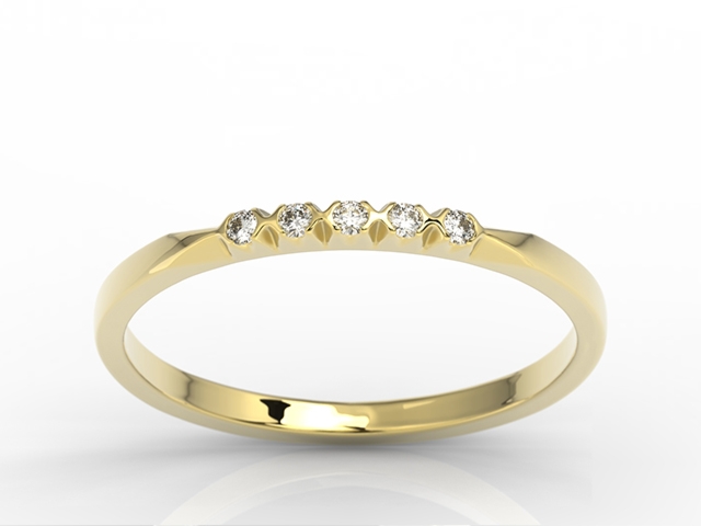Pierścionek z żółtego złota z diamentami 0,07 ct wzór BP-3507Z K5-1,5