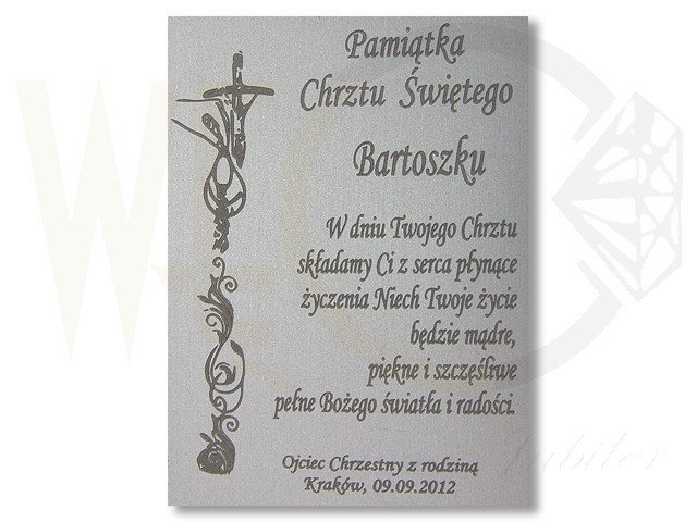 Image of Blaszka na Chrzest Św. wzór WZ-SPEC-5m