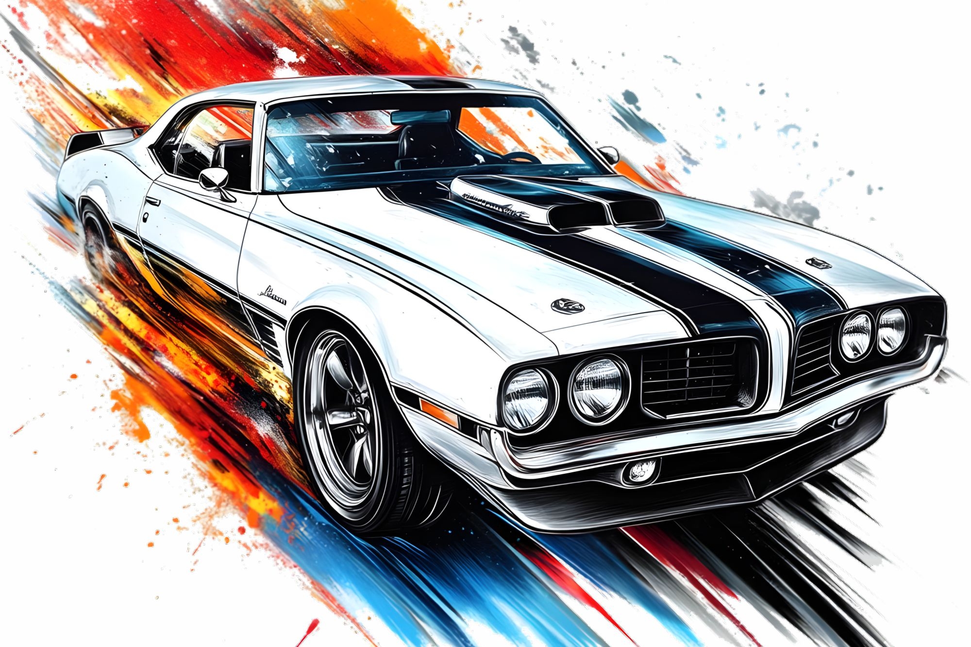 Fototapera dla dzieci auto Pointiac Firebird 5829A