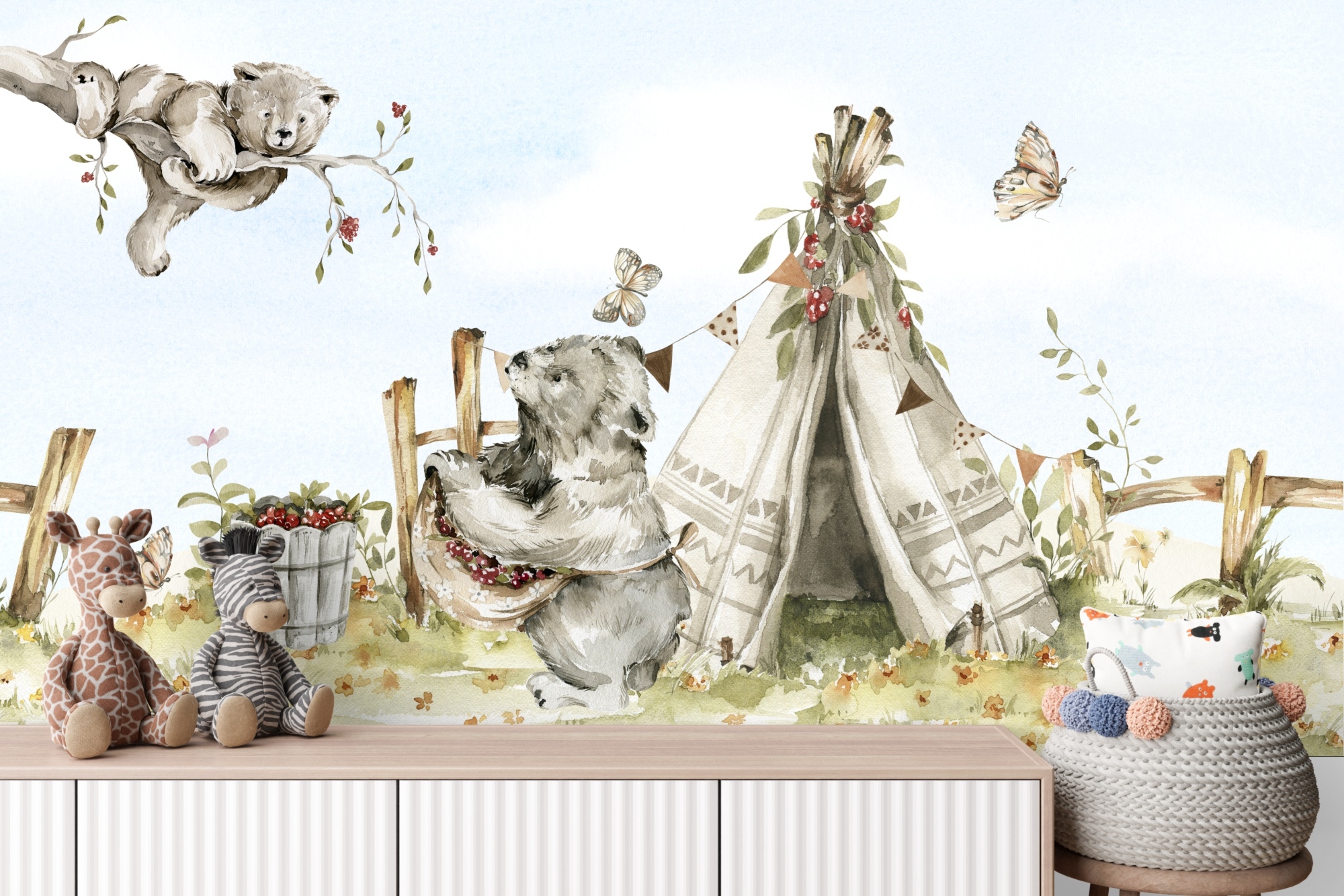 Fototapeta dla dzieci rodzina niedźwiadków M059