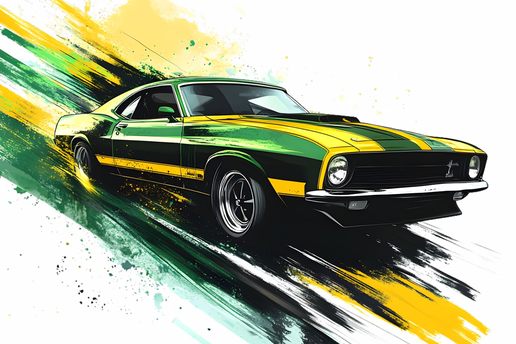 Fototapera samochód auto Ford Shelby Mustang muscle car szkic Nr. 5814A