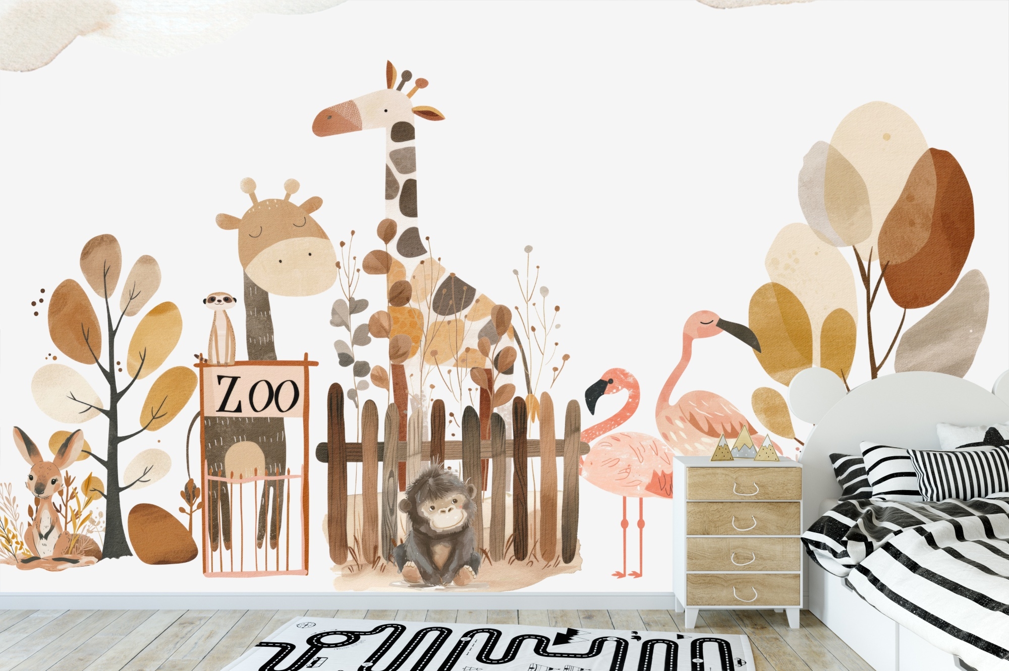 Fototapeta dla dzieci urocze zwierzęta w Zoo M180