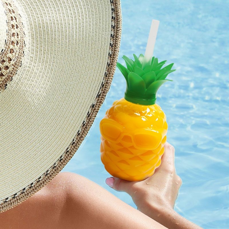 Butelka ze słomką Ananas w okularach