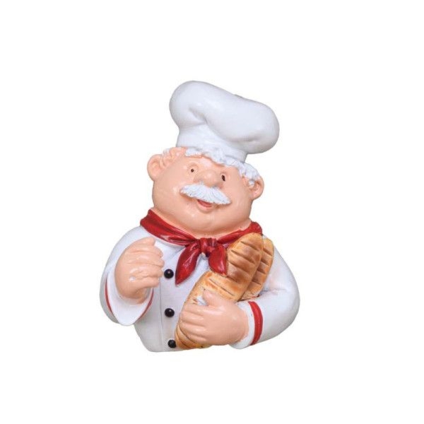 Ceramiczny uchwyt Kucharz z pieczywem
