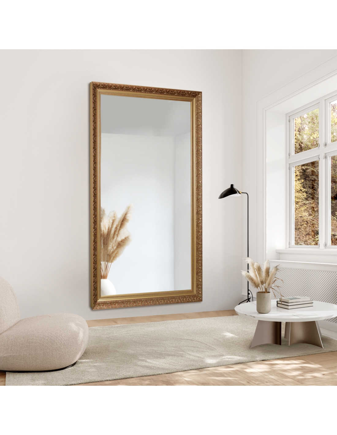 Lustro w bogatej ornamentowej ramie – 6001 – kolor ramy do wyboru