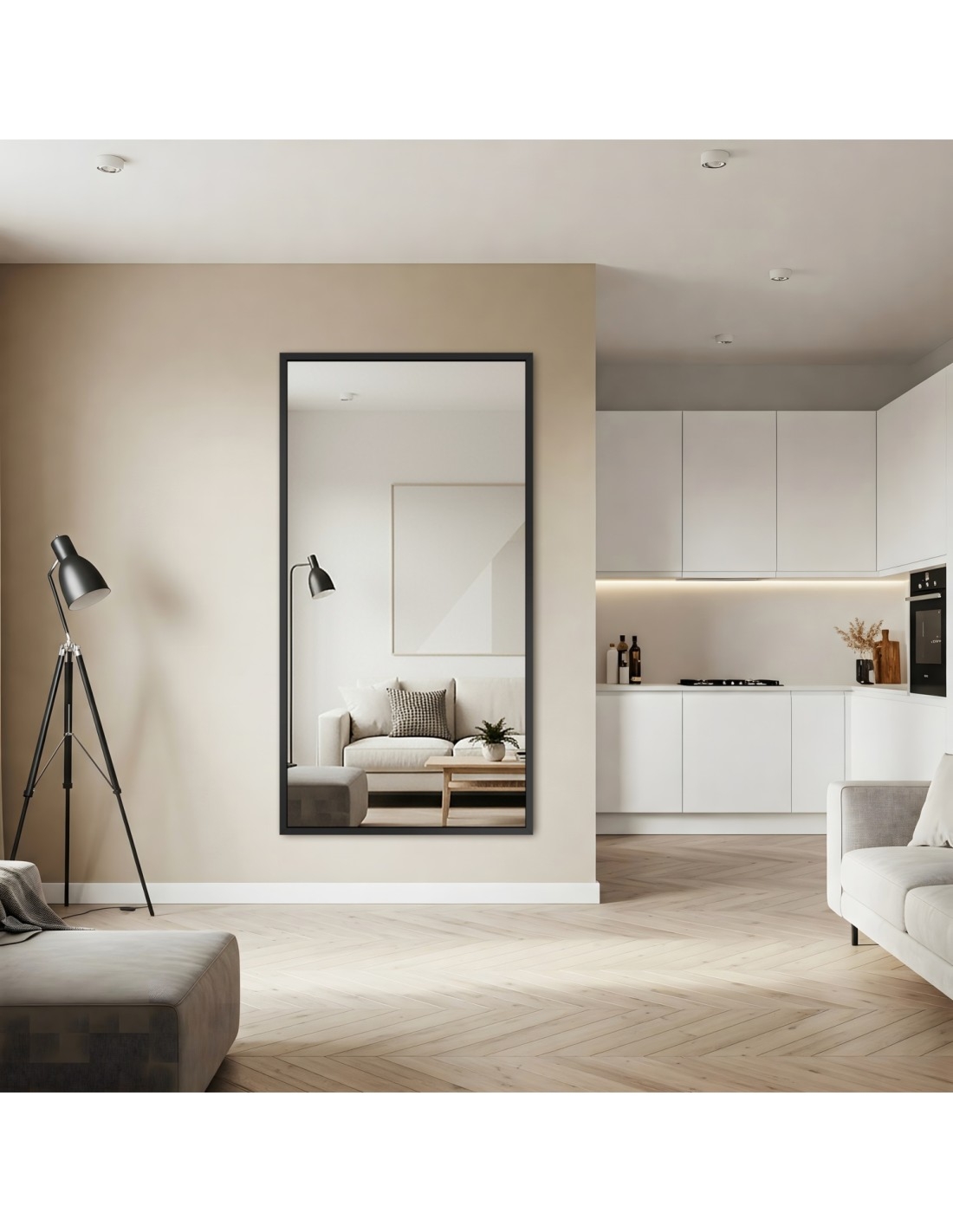 Lustro w prostej eleganckiej ramie – 1502 – kolor ramy do wyboru
