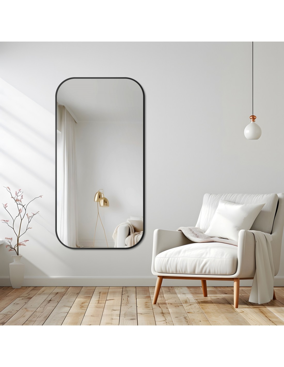 Lustro w ramie czarnej MDF SLIM – GERDA- kolor ramy do wyboru