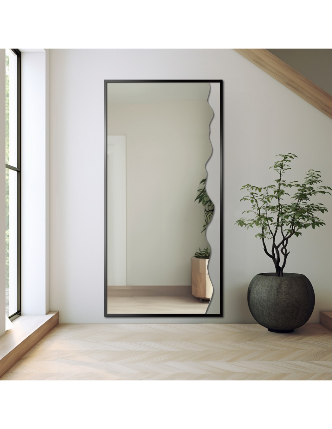 Lustro dekoracyjne w czarnej ramie MDF – WIENA W RAMIE