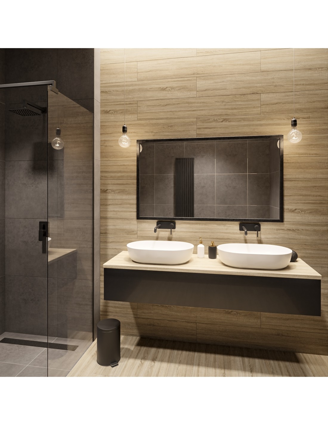 Lustro do toaletki w ramie czarnej 60×80 – 1503001
