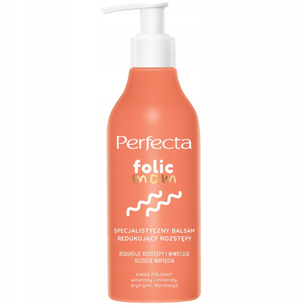 Perfecta Folic Mom Balsam Do Ciała Redukujący Rozstępy Kwas Foliowy 200ml