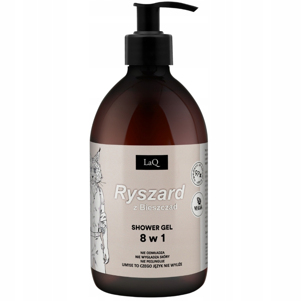 LaQ Ryszard z Bieszczad Żel Pod Prysznic Męski 8w1 Ekstrakt z Tabaki 500ml