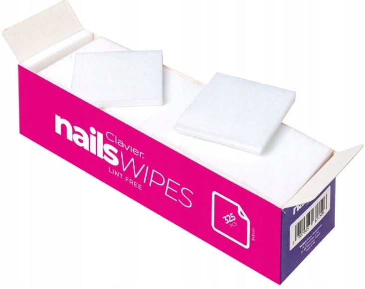 Clavier Waciki Bezpyłowe Cleaner Nail Wipes 325szt