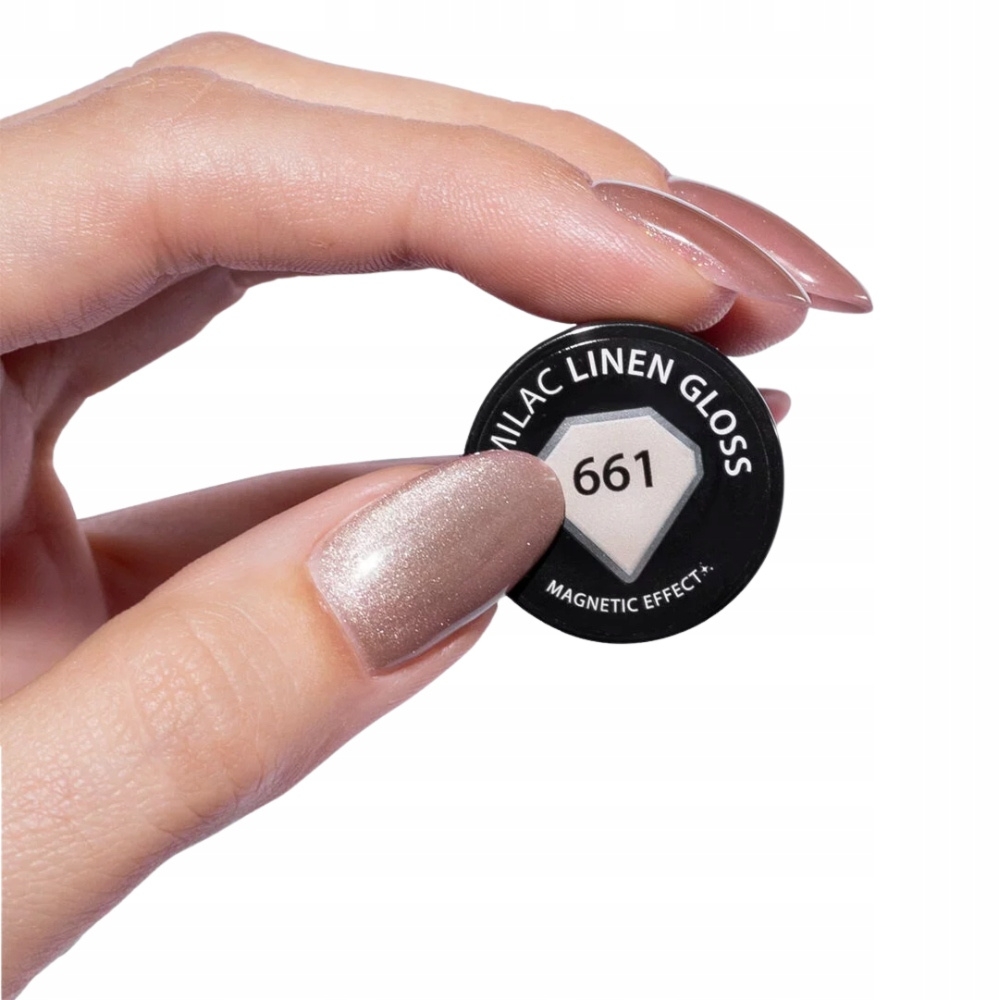 Semilac Lakier Hybrydowy Do Paznokci Cat Eye Złoty 661 Linen Gloss 7ml