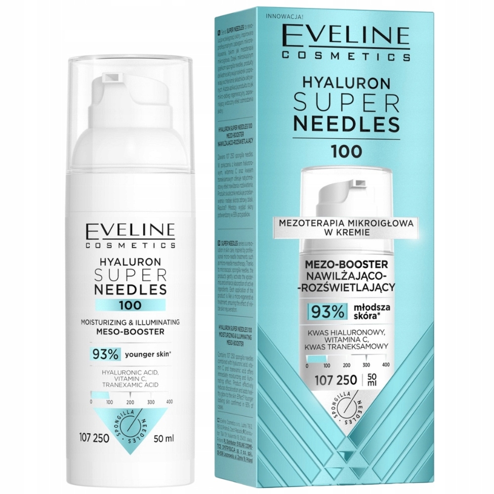 Eveline Super Needles Hyaluron Nawilżający Krem Do Twarzy z Witaminą C 50ml