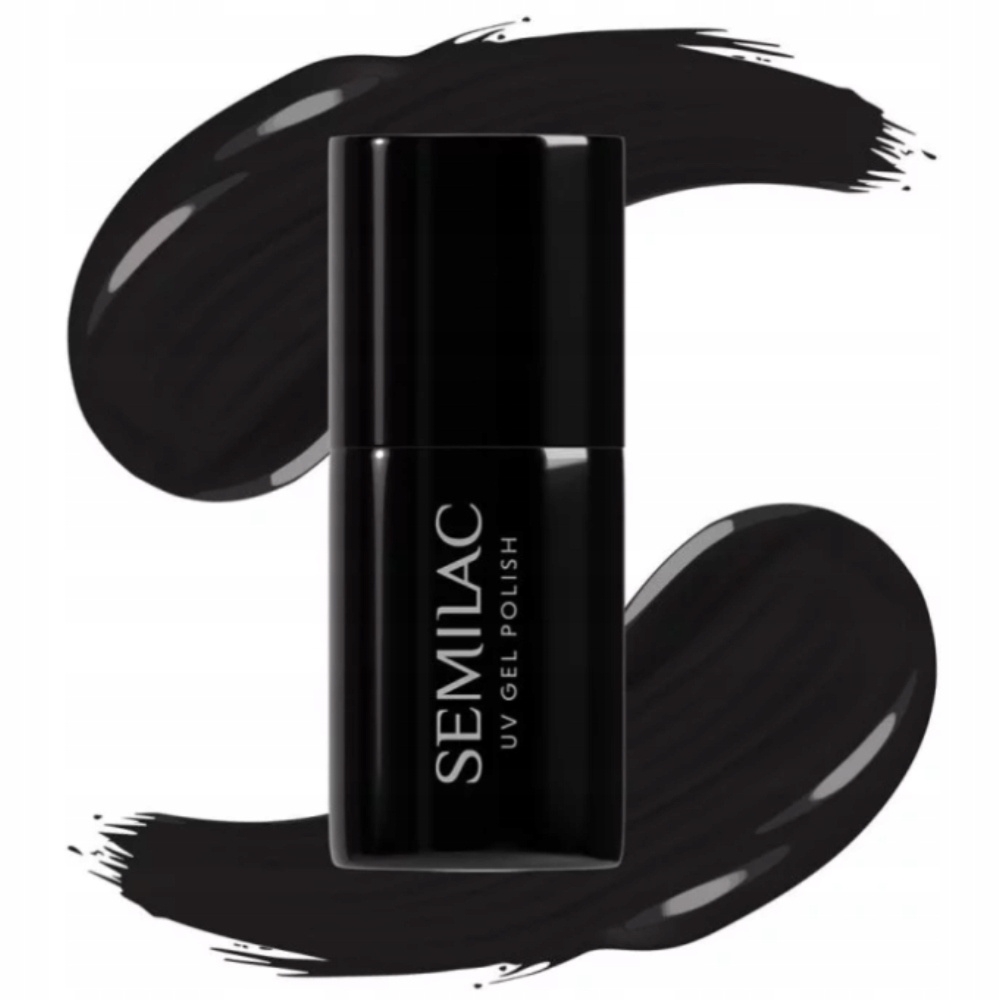 Semilac Lakier Hybrydowy Do Paznokci Perfect Black 300 Głęboka Czerń 7ml