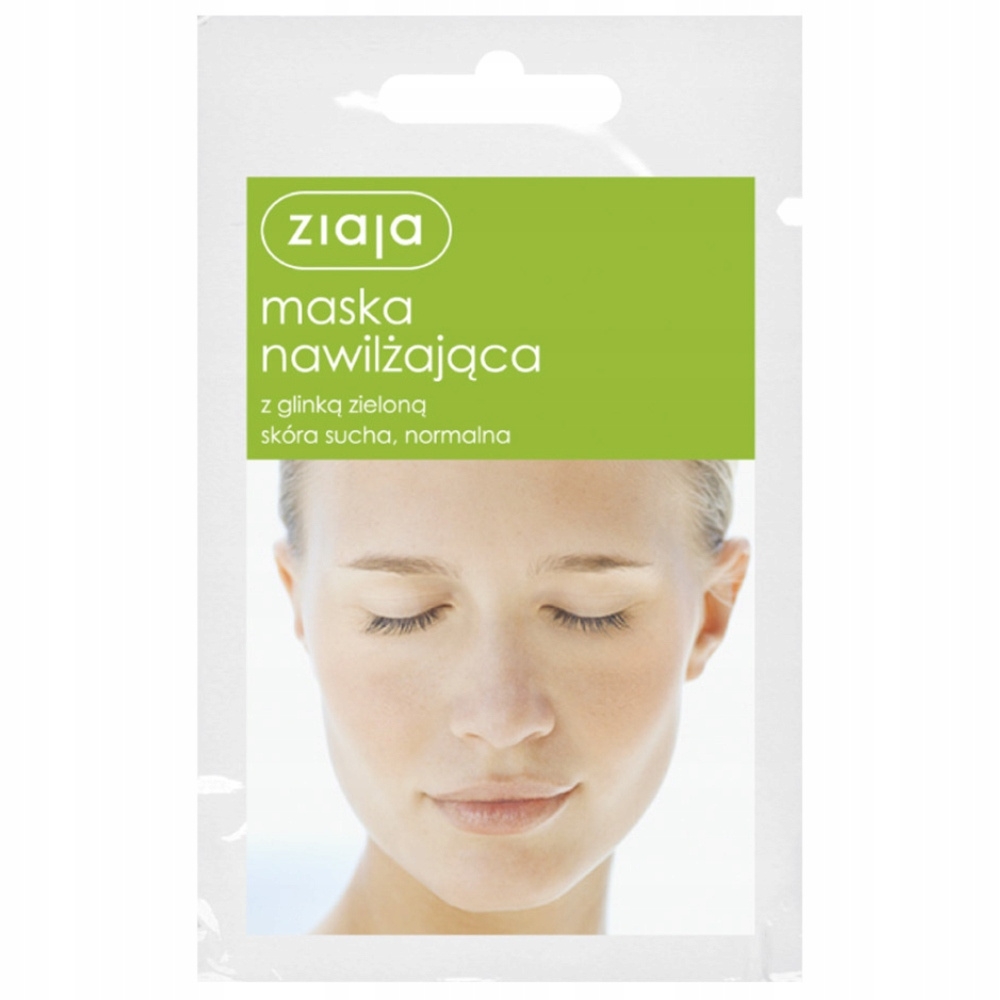 Ziaja Nawilżająca Maska Do Twarzy z Glinką Zieloną Cera Sucha Normalna 7ml