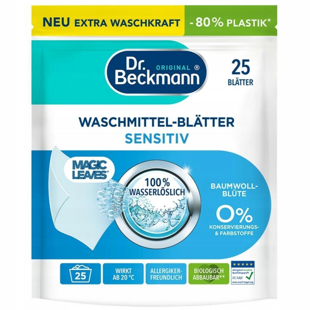 Dr. Beckmann Sensitive Magiczne Listki Do Prania Skóra Wrażliwa 25 szt