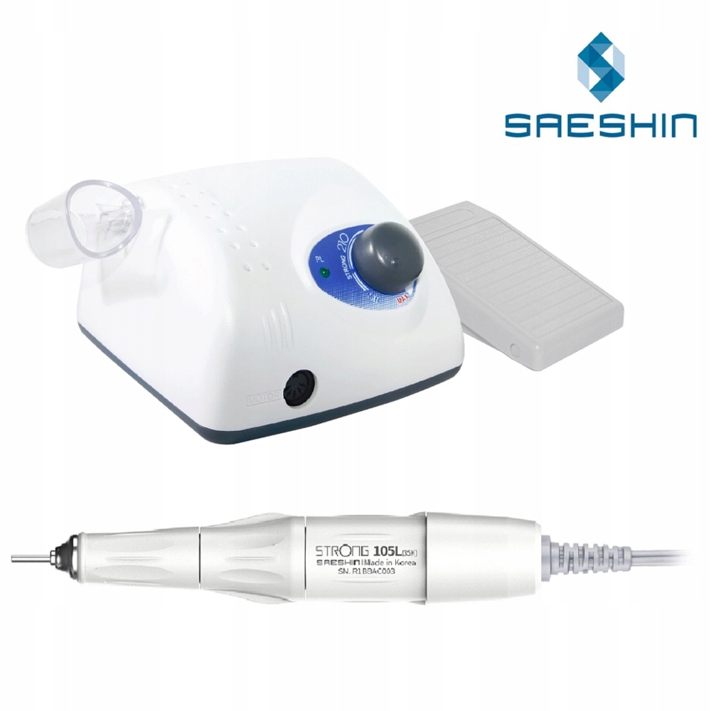 Saeshin Profesjonalna Frezarka Do Paznokci Strong 210/105L White 50W