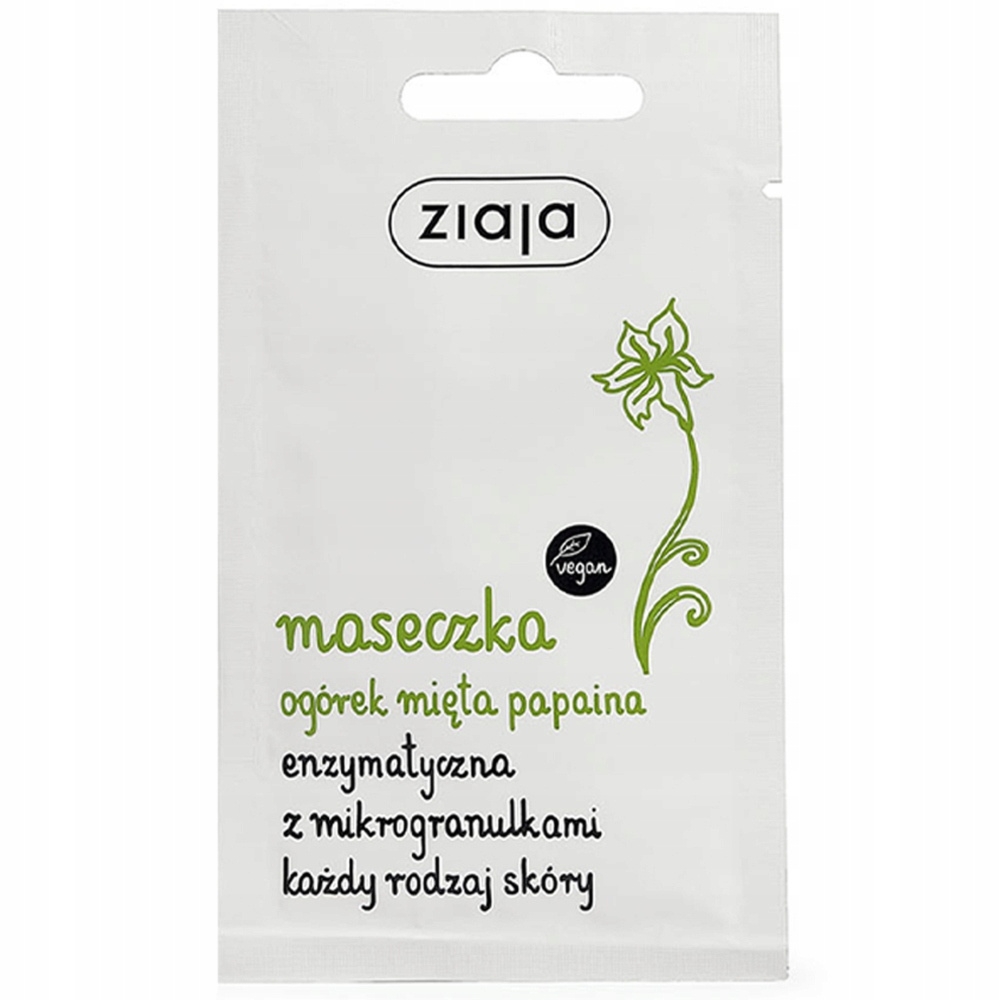 Ziaja Enzymatyczna Maseczka Do Twarzy z Mikrogranulkami Ogórek Mięta 7ml