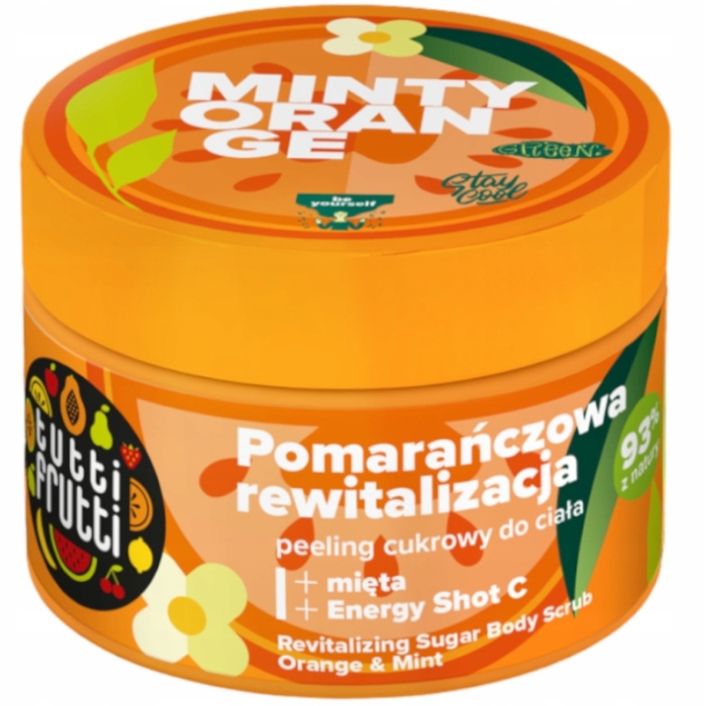 Tutti Frutti Rewitalizujący Peeling Cukrowy Do Ciała Pomarańcza Mięta 300 g