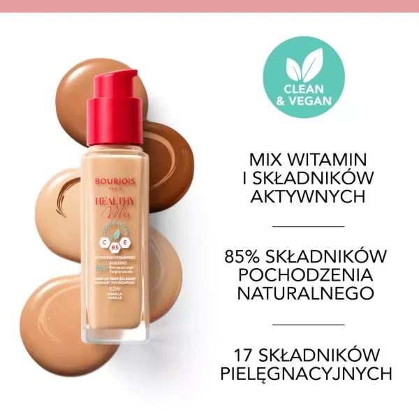 Bourjois Healthy Mix Rozświetlający Podkład 52 Vanilla
