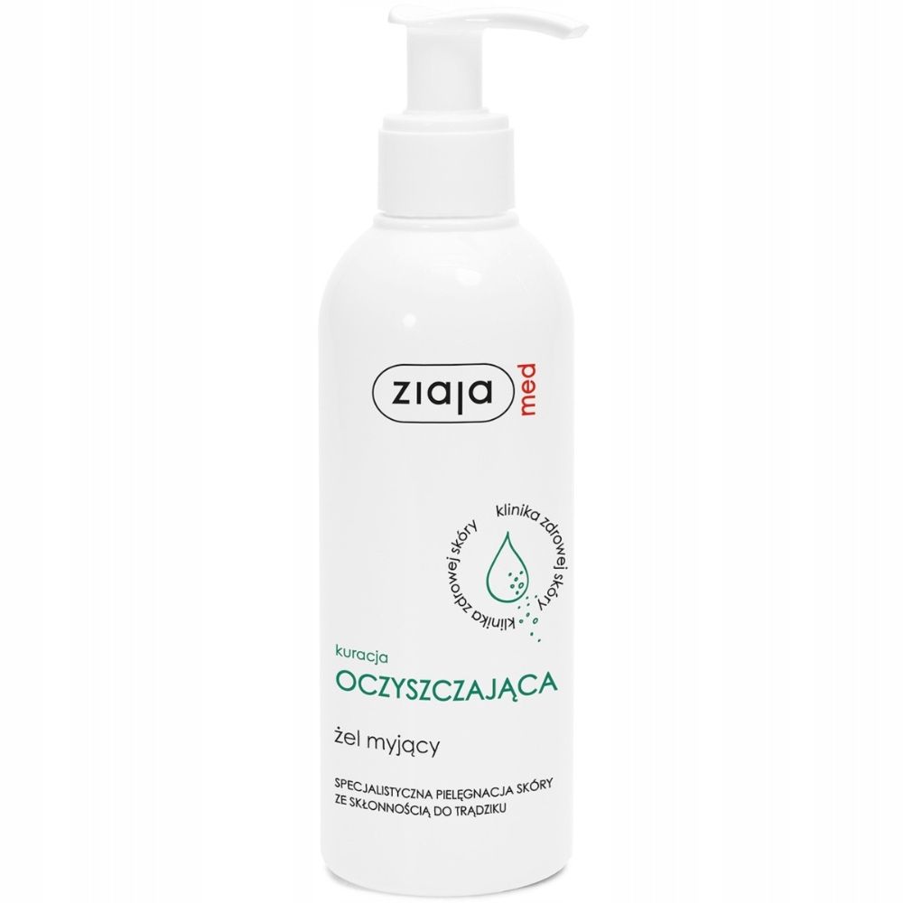 Ziaja Med Oczyszczający Żel Do Mycia Twarzy Łagodzący Zmiany Trądzik 200ml