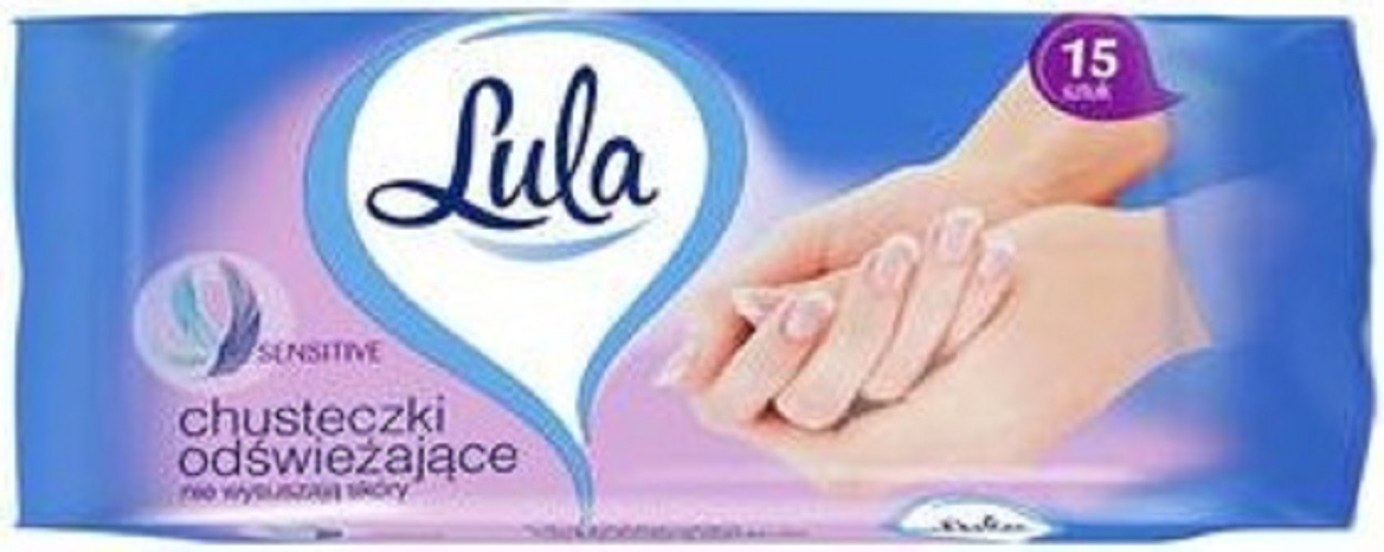 Lula Chusteczki Odświeżające Sensitive 15 sztuk