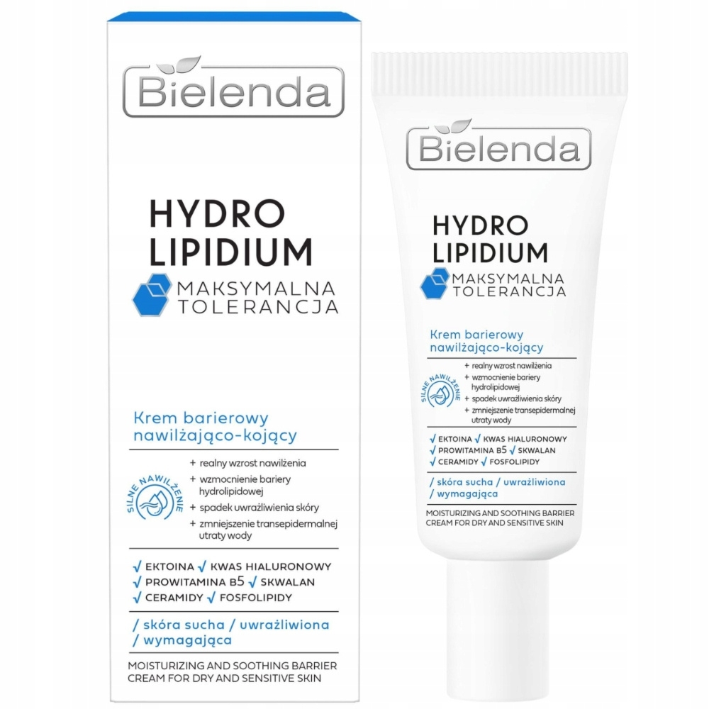 Bielenda Hydro Lipidium Barierowy Kojąco Nawilżający Krem Do Twarzy 50ml