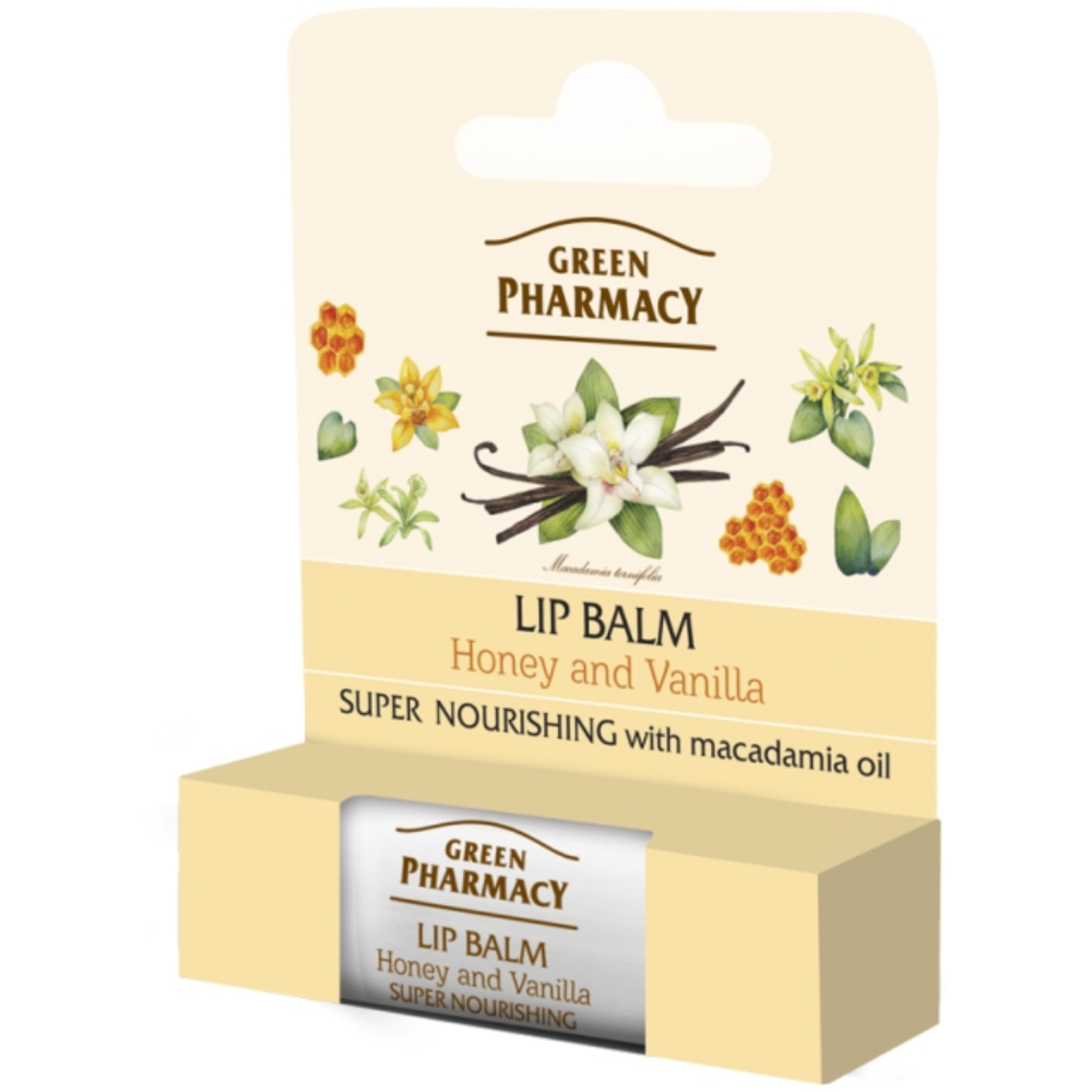 Green Pharmacy Mocno Odżywczy Balsam Pomadka Do Ust Miód i Wanilia SPF 10