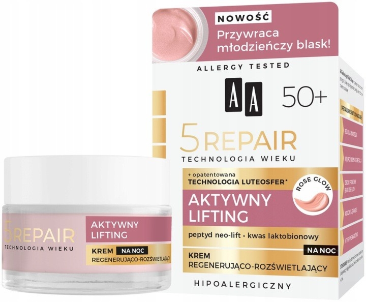 AA 5 Repair Aktywny Lifting Krem Na Noc 50+ 50ml