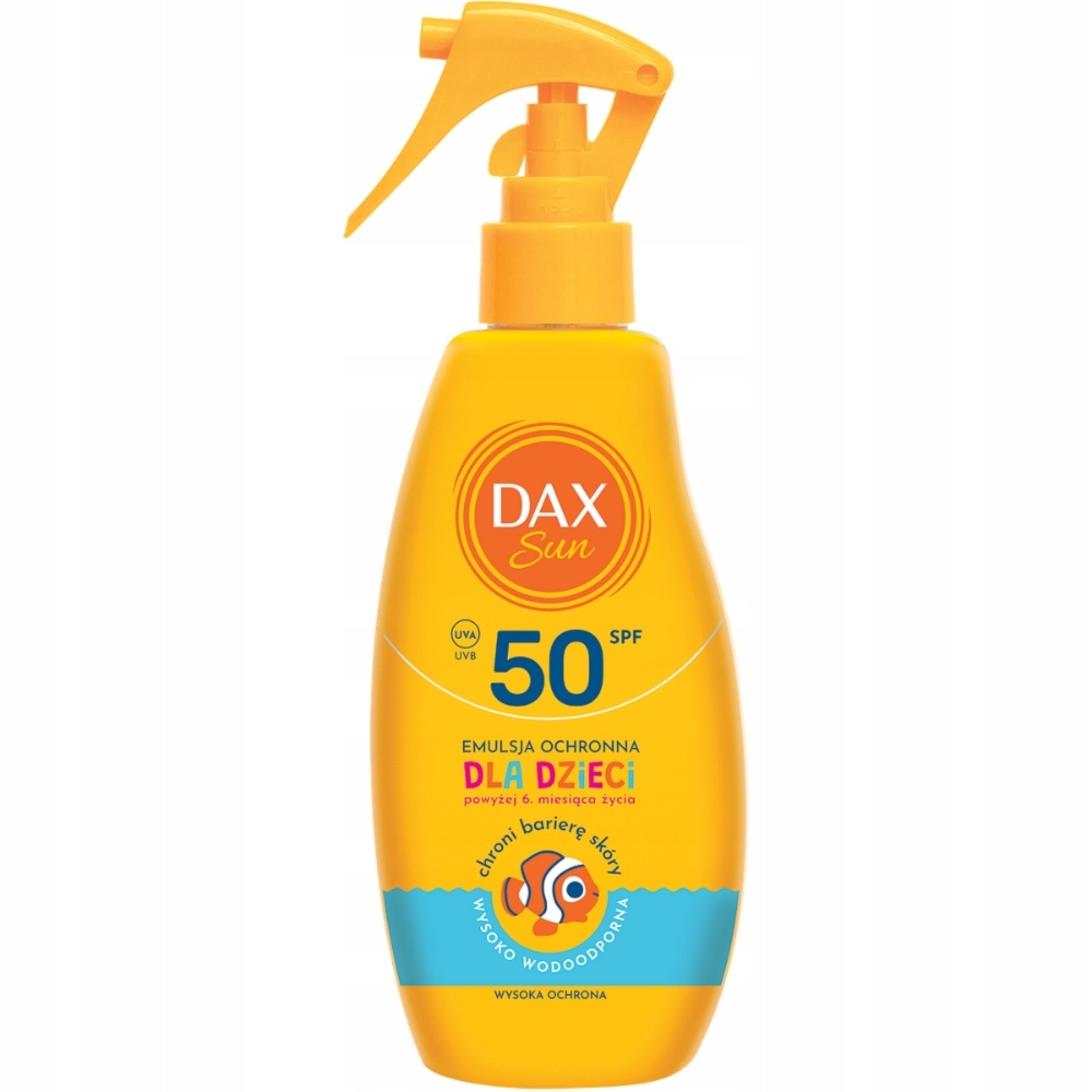 Dax Sun Wodoodporna Emulsja Do Ciała SPF 50 Spray Dla Dzieci +6m 200ml