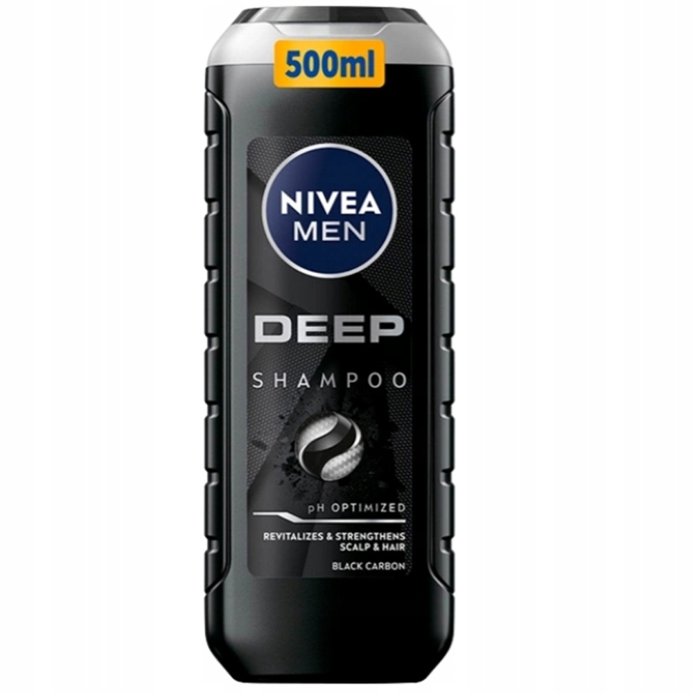 Nivea Men Deep Głęboko Oczyszczający Szampon Do Włosów Dla Mężczyzn 500 ml