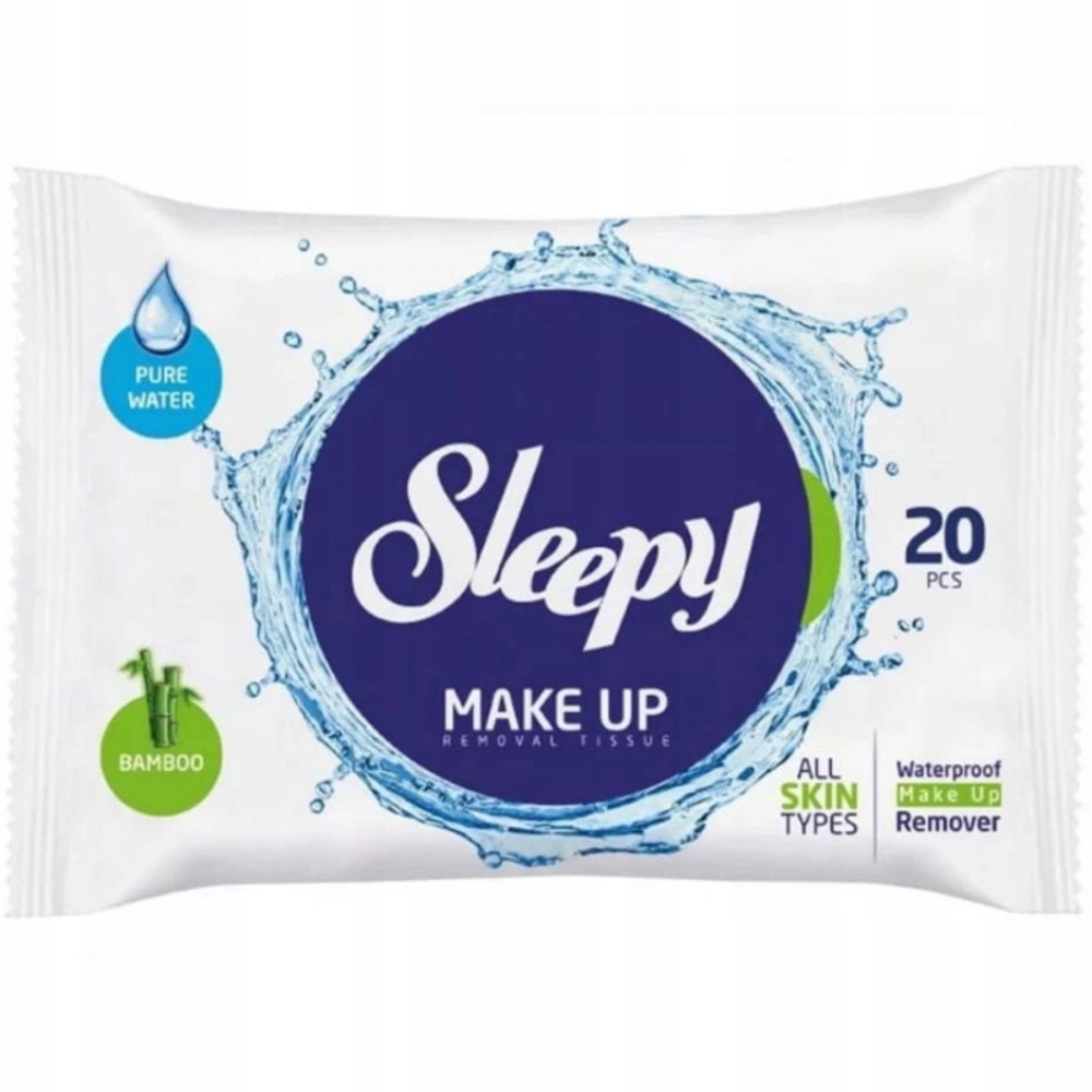 Sleepy Make Up Hipoalergiczne Chusteczki Do Demakijażu Twarzy Oczu 20szt