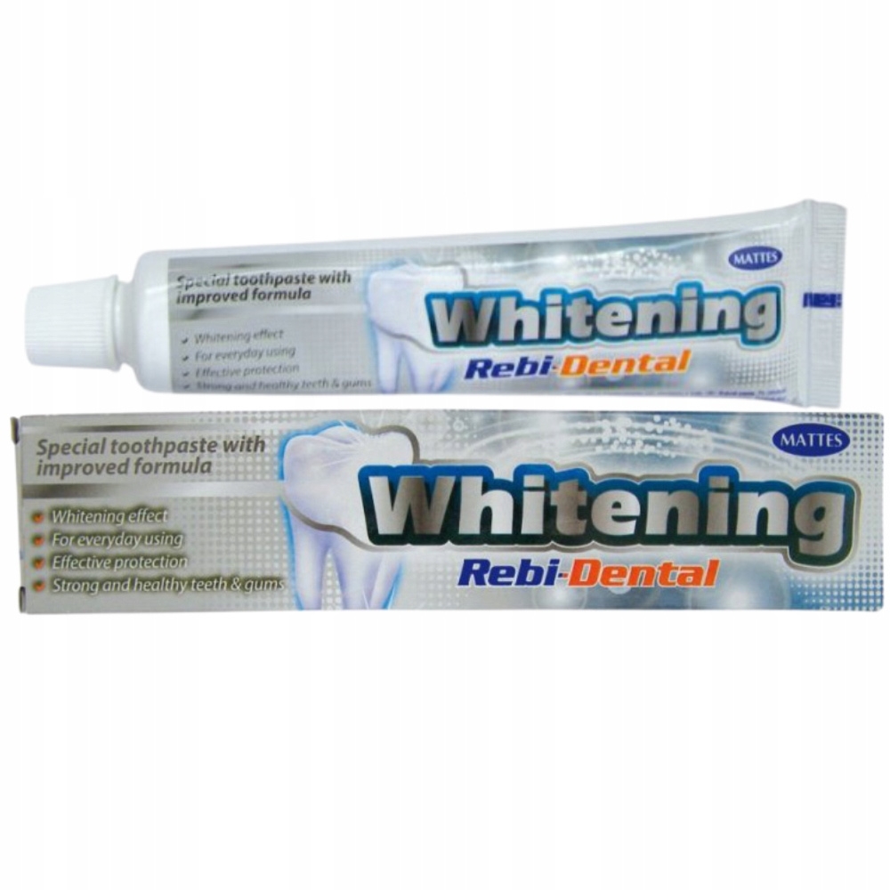 Mattes Rebi Dental Whitening Wzmacniająca Wybielająca Pasta Do Zębów 100g