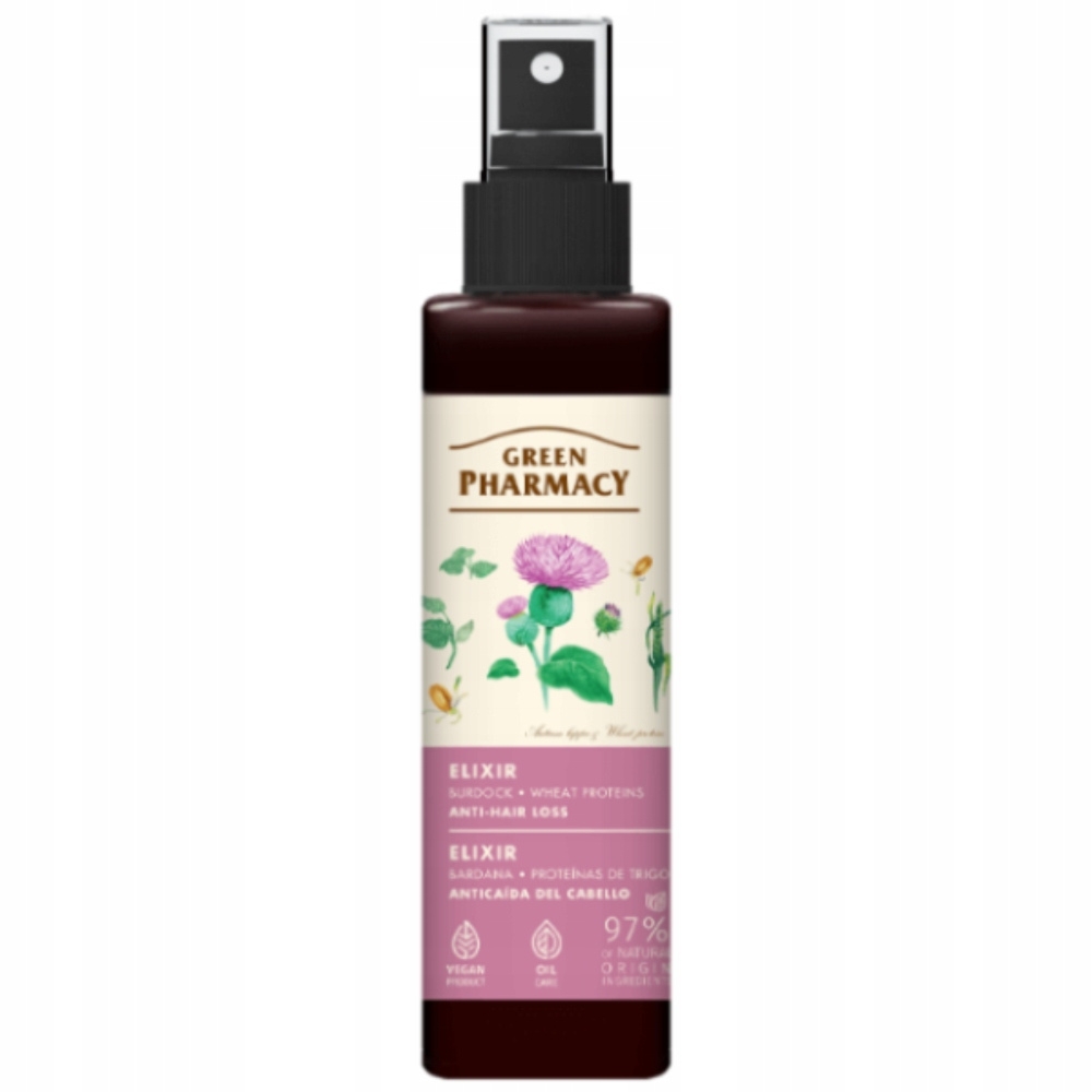 Green Pharmacy Eliksir Przeciw Wypadaniu Włosów Wcierka z Łopianu 150ml