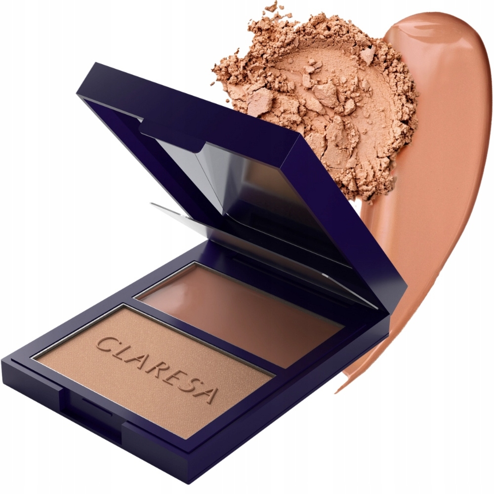 Claresa Duo Palette Paleta Bronzerów Kremowy + Prasowany 02 Sun Tropez