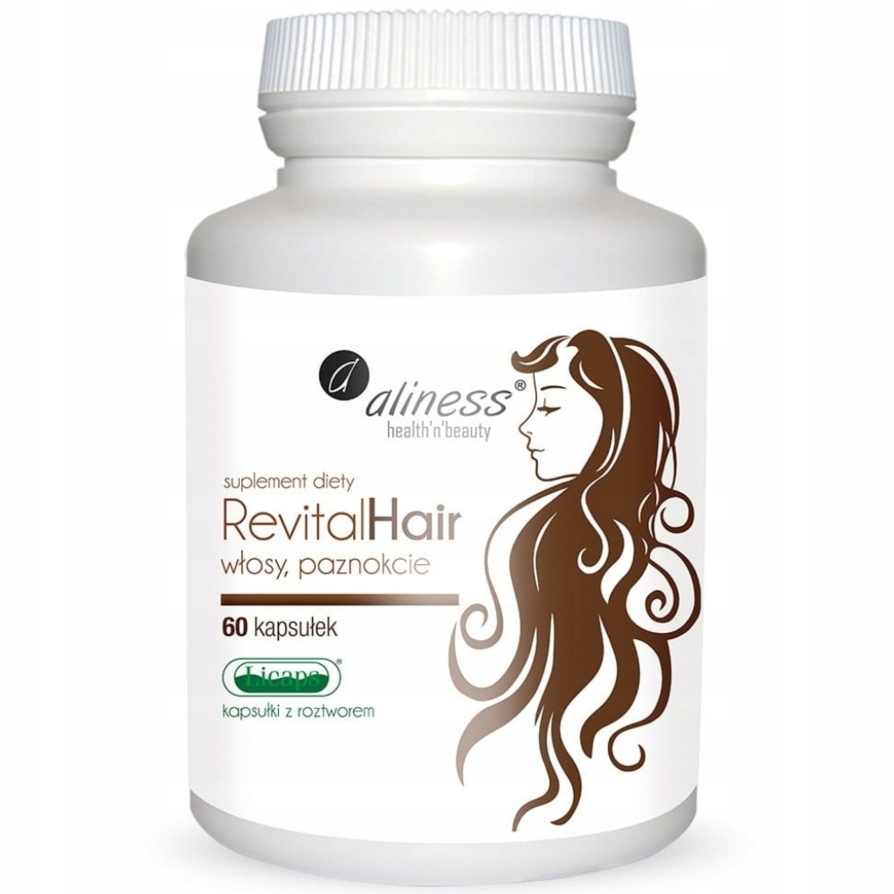 Aliness RevitalHair Suplement Diety Biotyna Lizyna Mocne Włosy 60 Kapsułek
