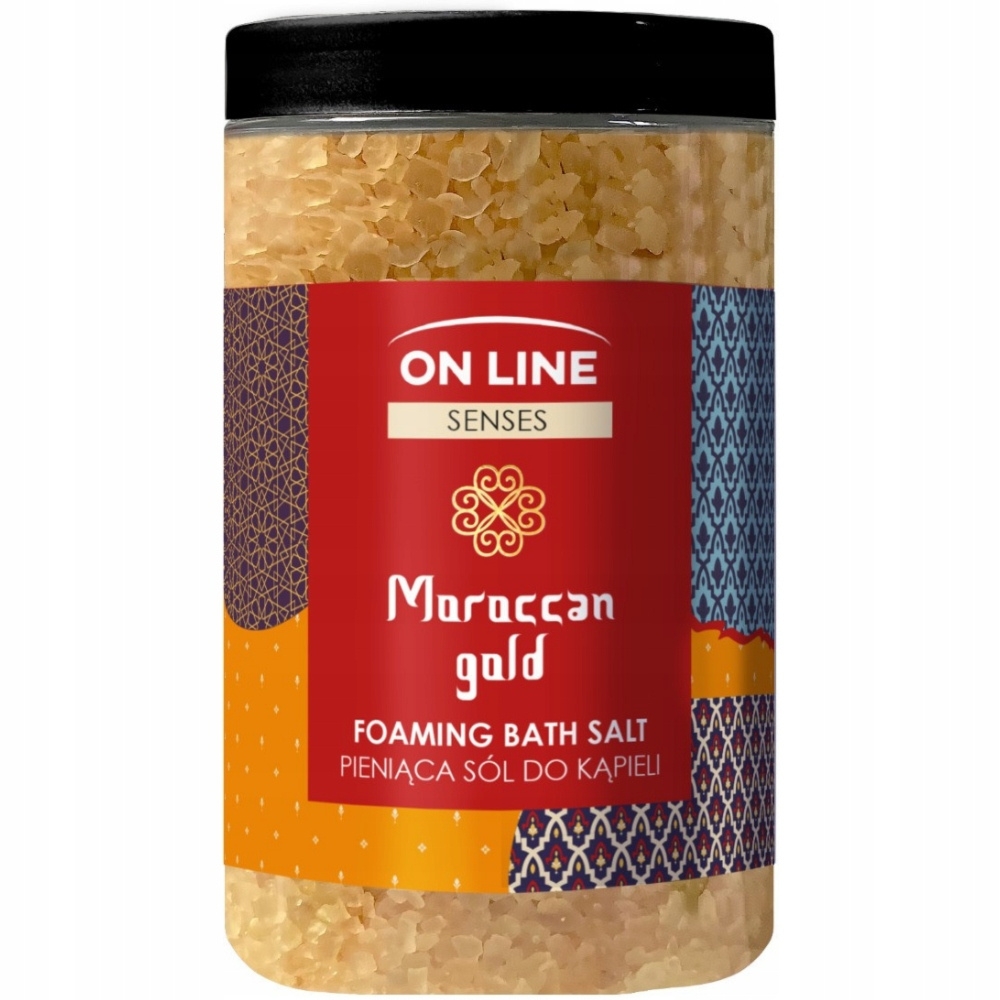 On Line Senses Maroccan Gold Pieniąca Sól Do Kąpieli Ekstrakt z Figi 480g