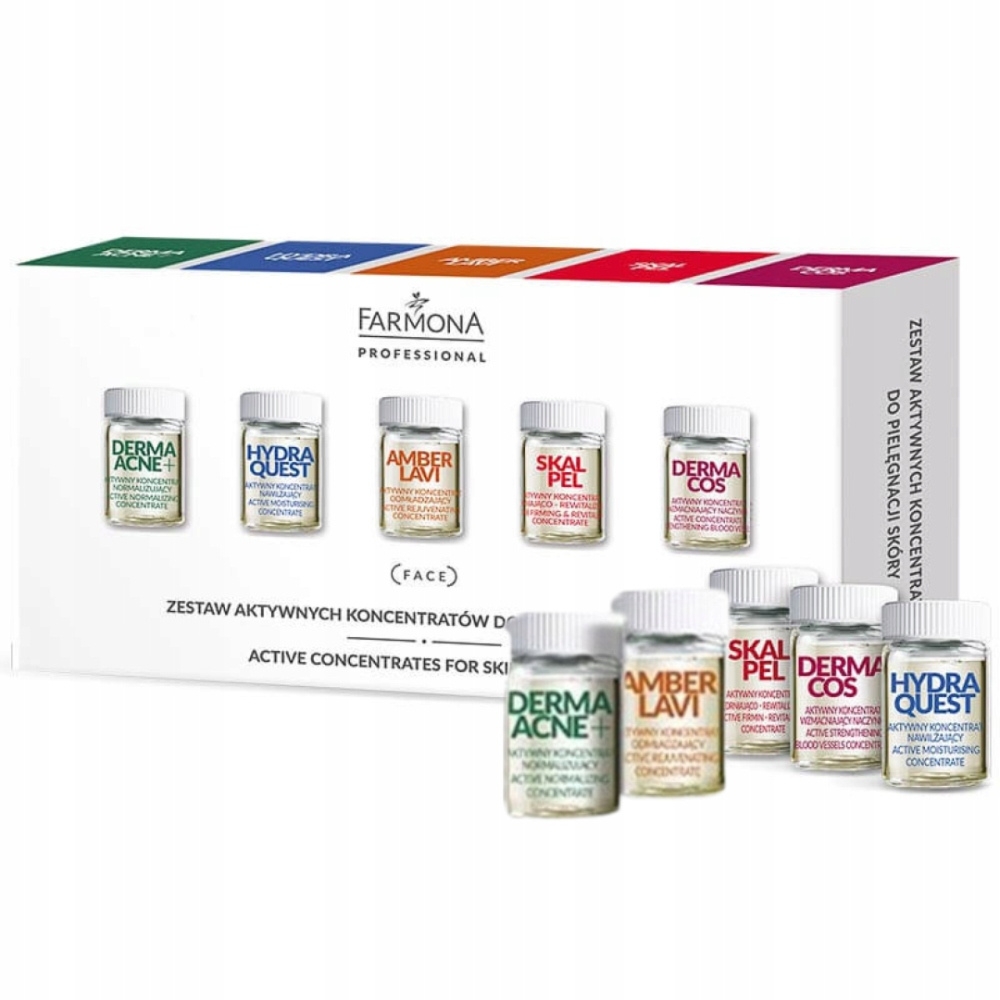 Farmona Professional Zestaw Aktywnych Koncentratów Do Twarzy Rodzaje 10x5ml