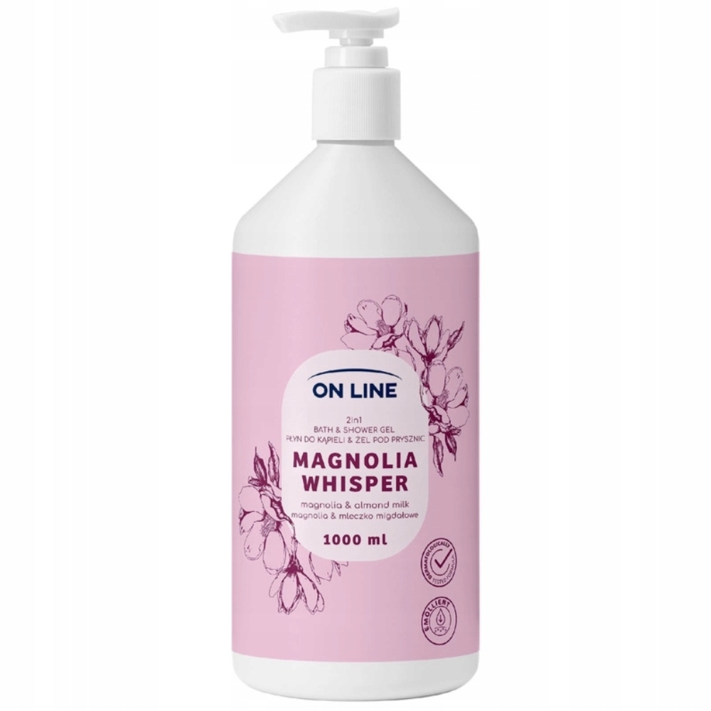 On Line 2w1 Płyn Do Kąpieli i Żel Pod Prysznic Magnolia Whisper 1000ml
