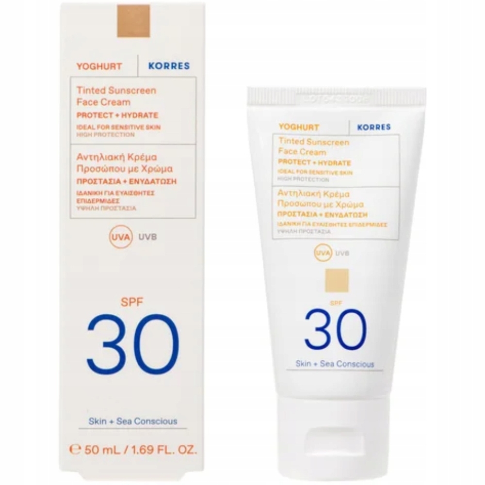 Korres Yoghurt Lekki Koloryzujący Krem Do Twarzy z Filtrem SPF 30 50ml